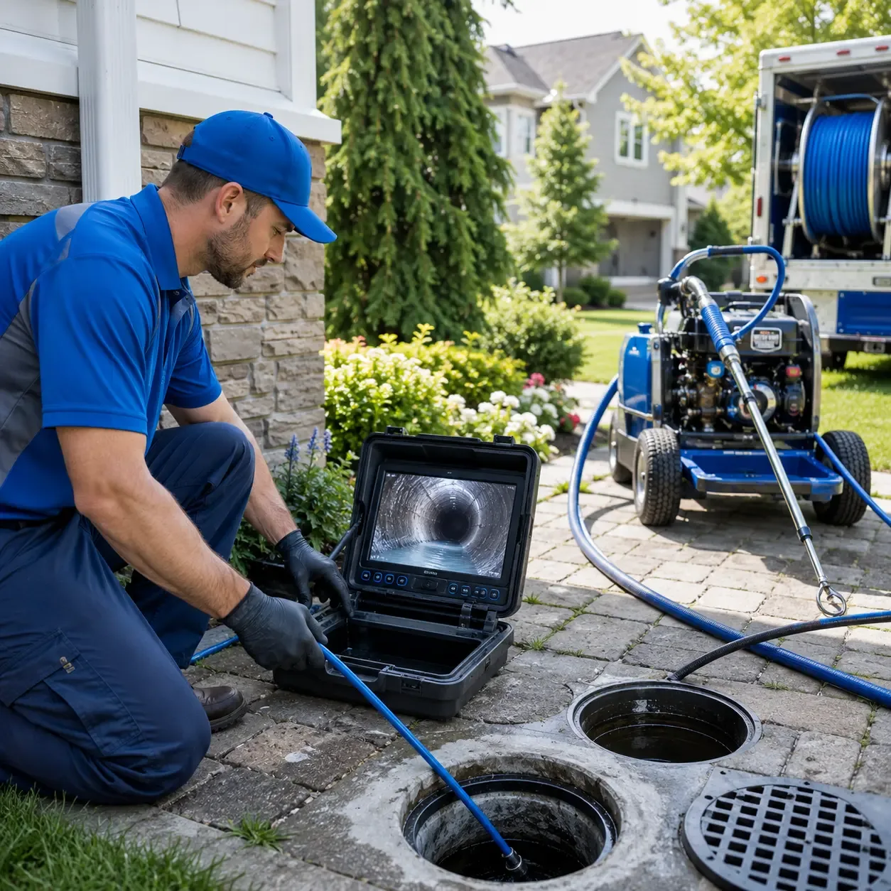 Outdoor drain cleaning professionals serving Roosevelt, NJ